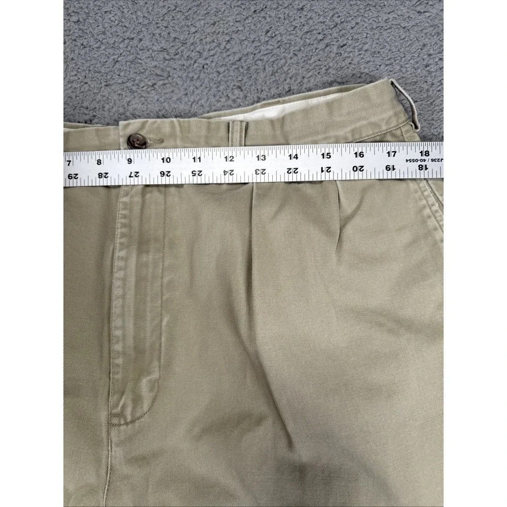 Polo Ralph Lauren Andrew Pants Mens 36x30‎ Khaki Pleated Classic Fit
